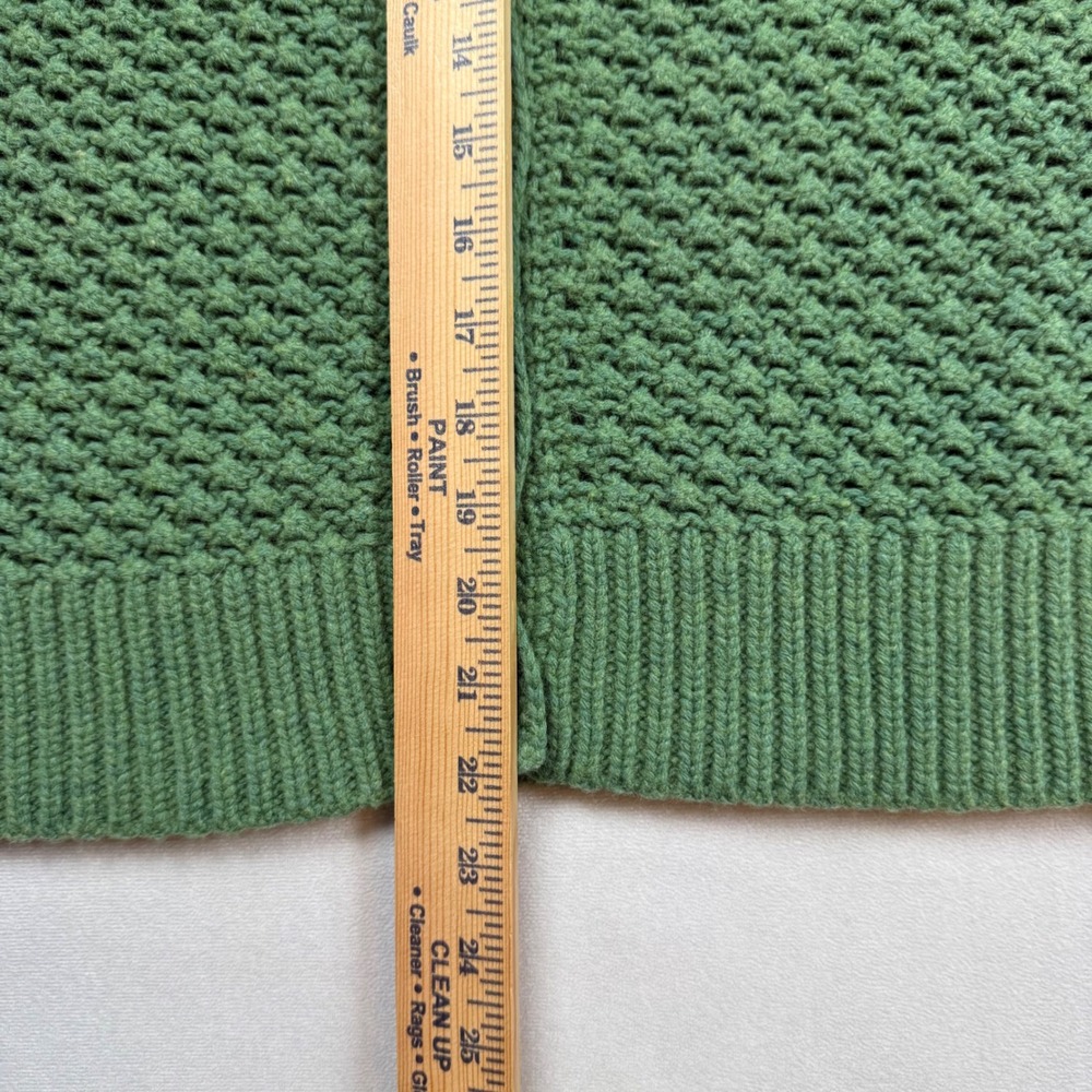 LL Bean Green Wool Angora Popcorn Knit Cardigan Sweater Womens Medium Regular - Picture 4 of 7